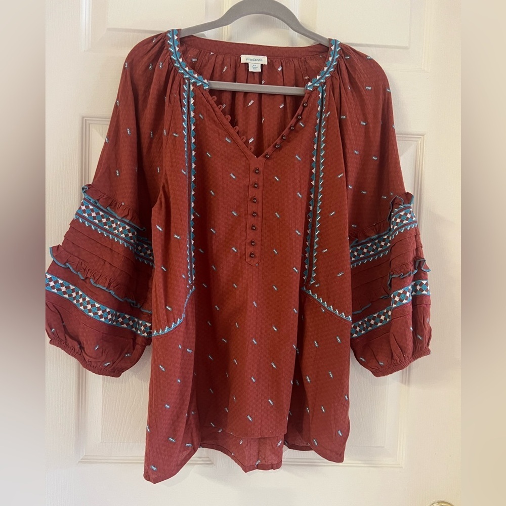Sundance Catalog bohemian tunic top. Embroidered. EUC! Size XS.